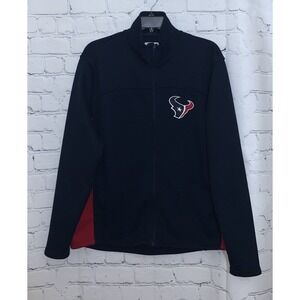 Houston Texans NFL Team Apparel Jacket Mens XXL Full Zip Navy Blue Logo